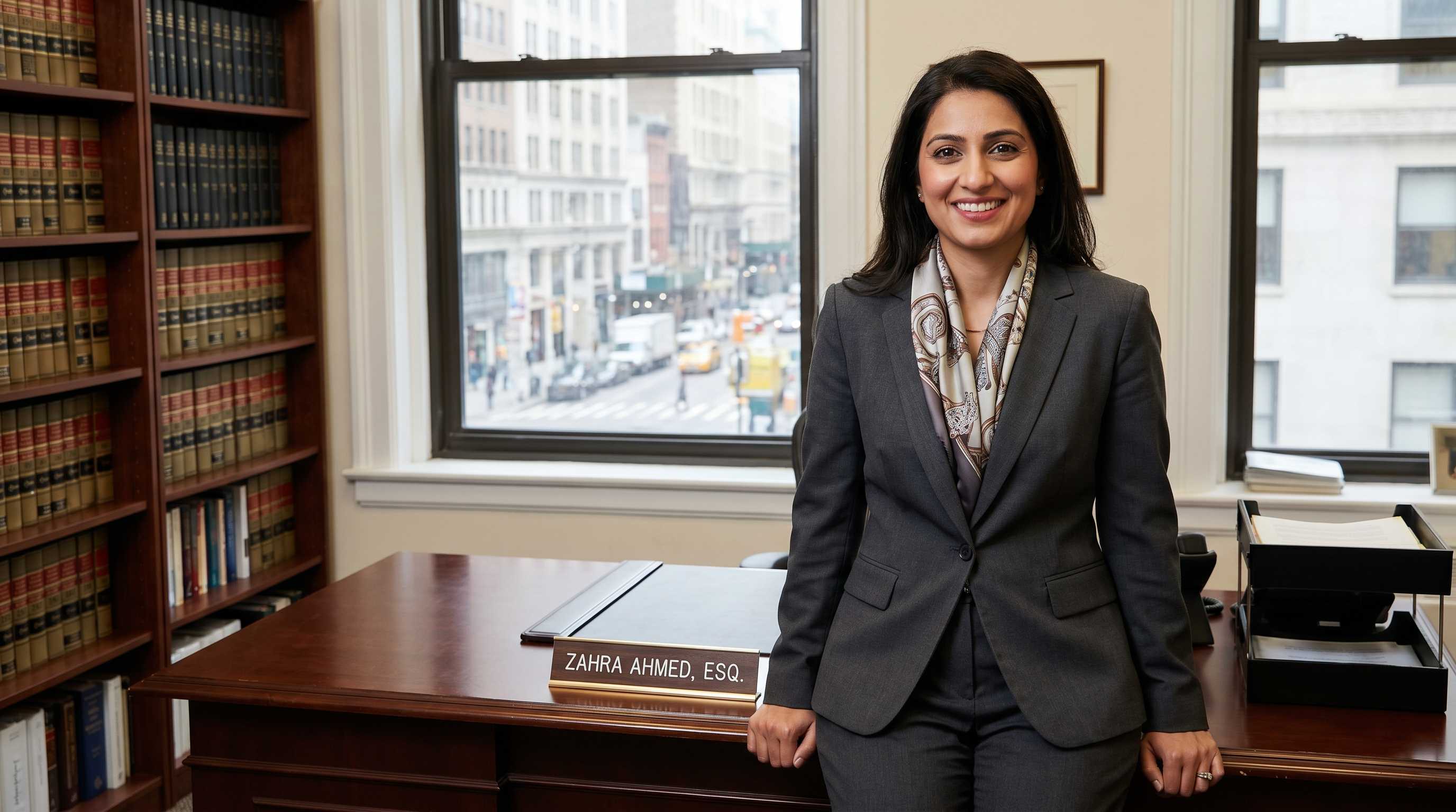 Attorney in an office