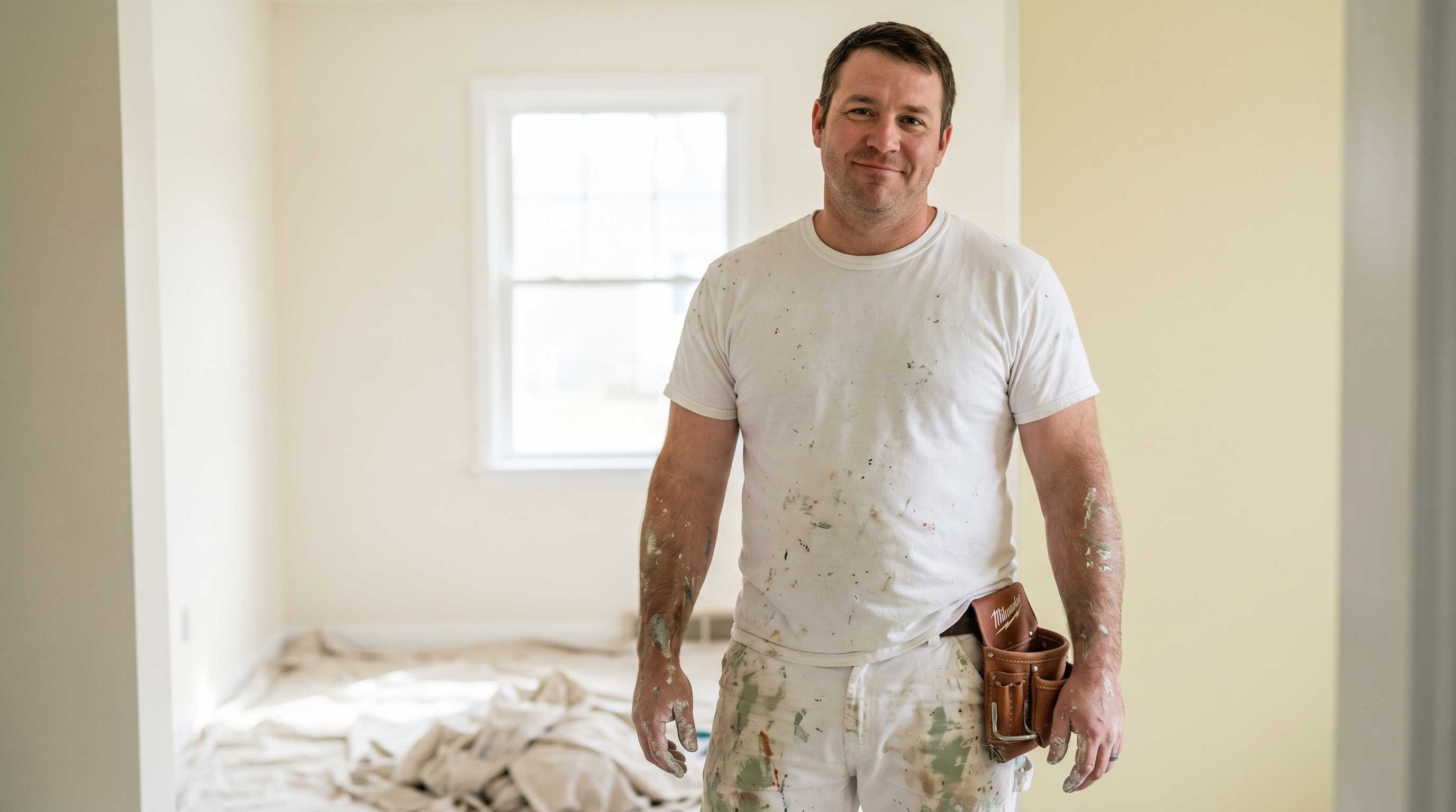 Painting contractor on a job