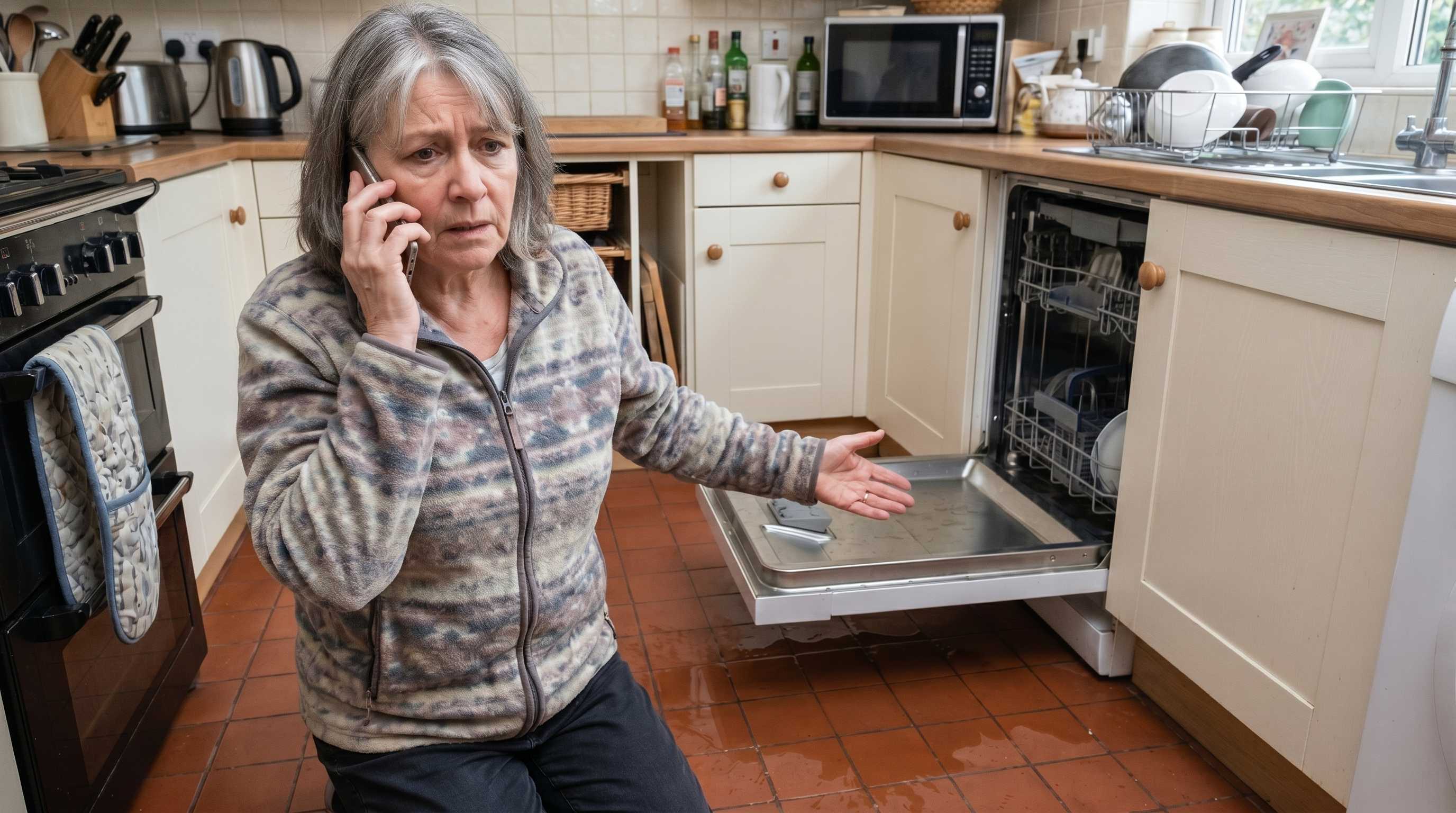 Customer calling about a flooded dishwasher