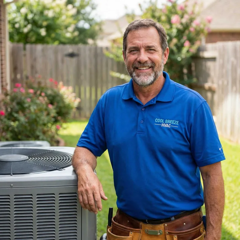 HVAC technician servicing a unit — BookAllLeads helps home service businesses capture every lead
