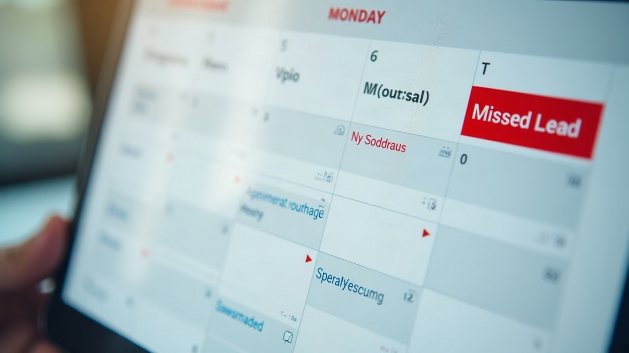 Calendar showing site visit appointments filling up week, with