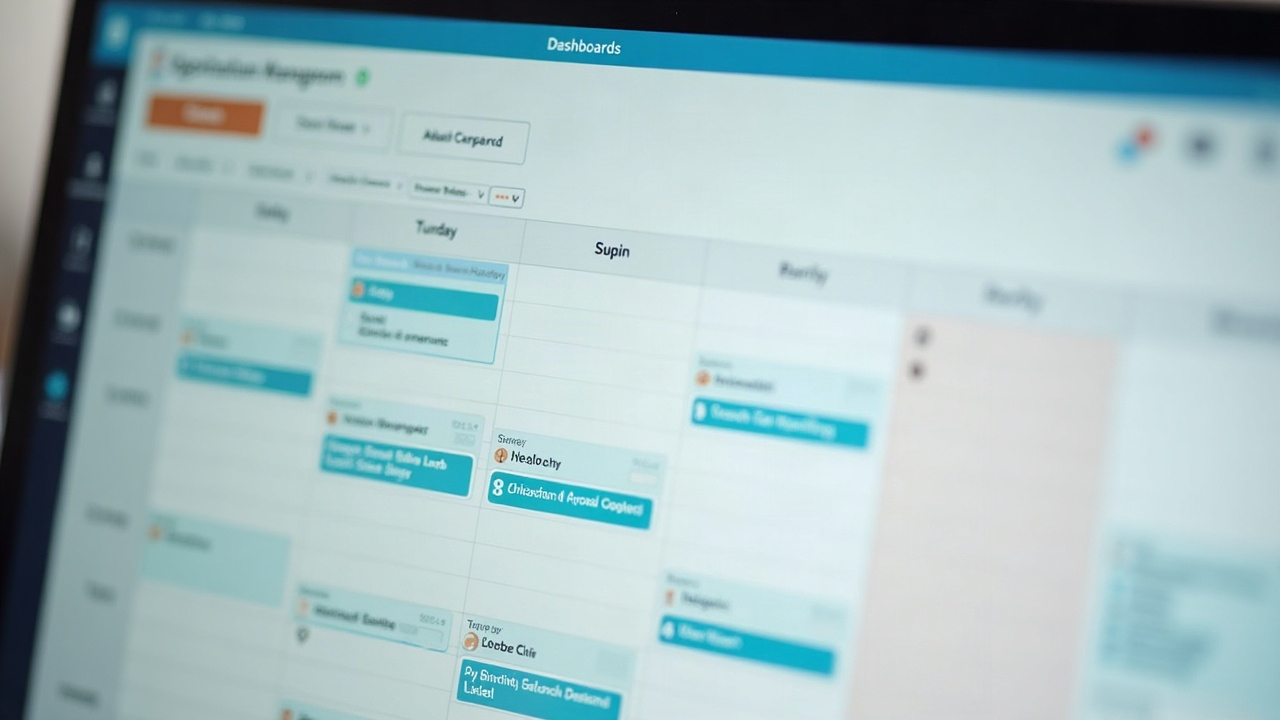 Dashboard or calendar view showing multiple scheduled site visits and organized lead tracking, representing systematic callback and appointment management