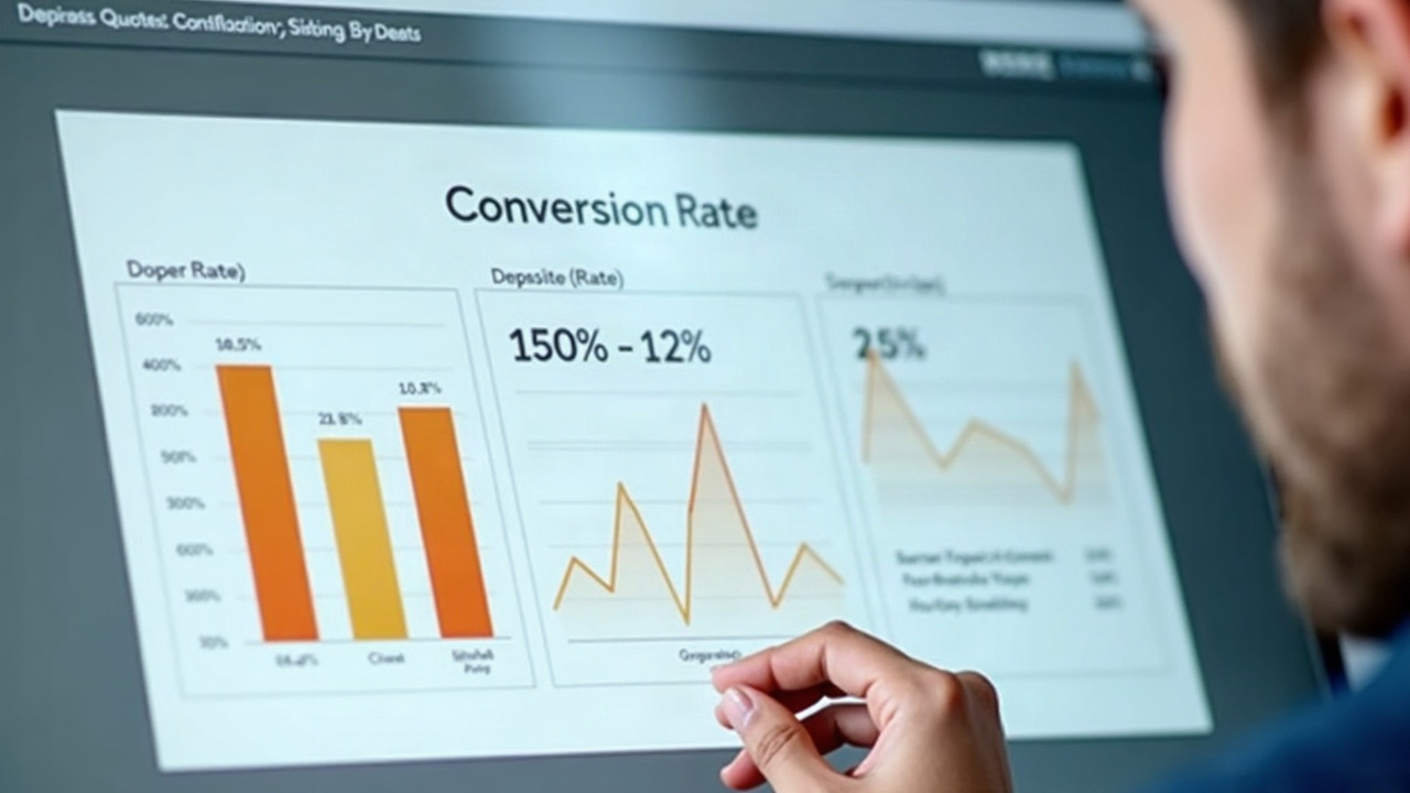 A dashboard showing conversion rate metrics comparing quote-to-deposit timelines, with a bar graph showing higher conversion rates for sub-24-hour deposit collection versus multi-day delays