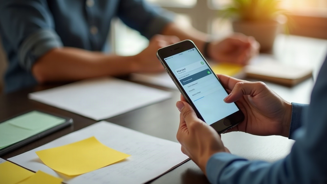Before/after comparison showing a cluttered manual sales process with paper and sticky notes vs. a streamlined digital handoff with a phone showing a payment confirmation screen