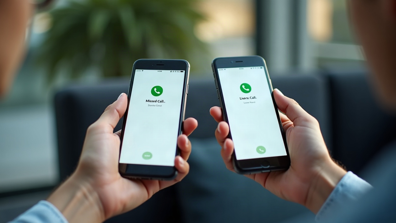 Split-screen comparison showing missed call notifications on phone versus live call being answered, representing the difference in customer response