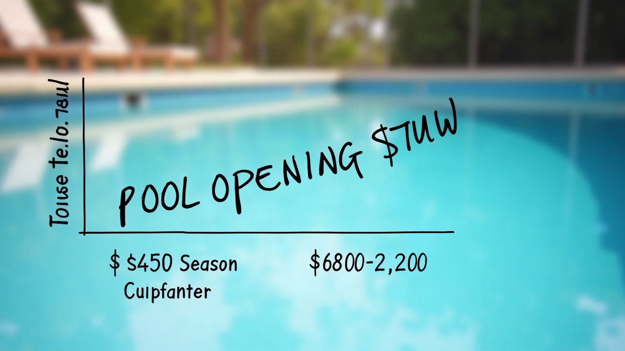Graph showing revenue comparison between one-time pool opening ($450) versus full-season customer value ($1,800-2,200), illustrating the long-term cost of a missed opening call