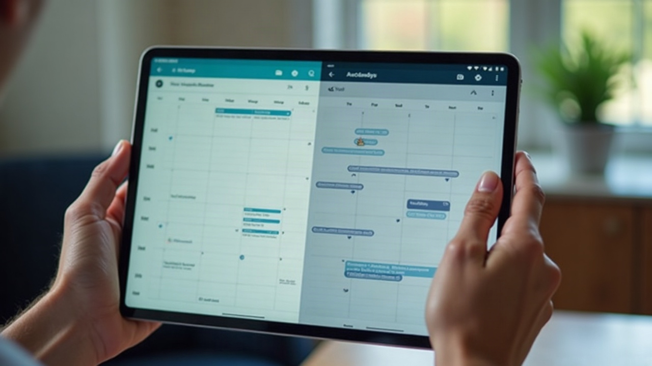 Split-screen comparison showing ignored phone and email notifications on one side, organized calendar with appointment reminders on the other