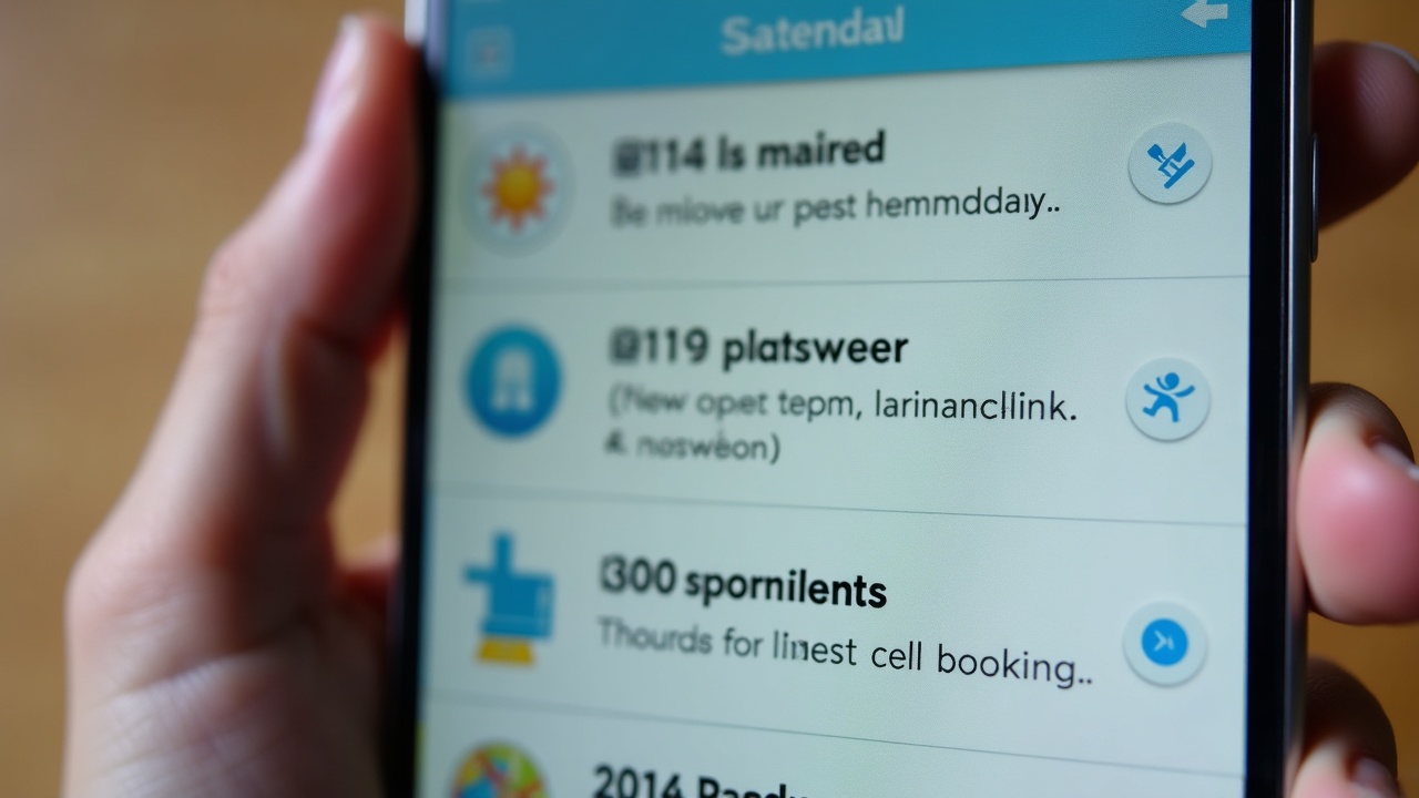 Close-up of a smartphone calendar showing multiple pool service callback reminders that have been snoozed or ignored, with missed appointment notifications stacked up