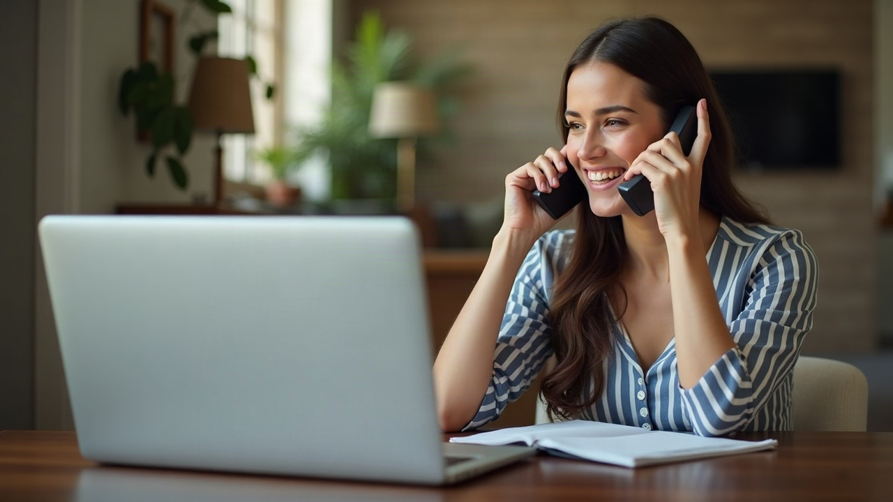Split-screen comparison showing voicemail vs. live answered call with happy homeowner on phone discussing deck options