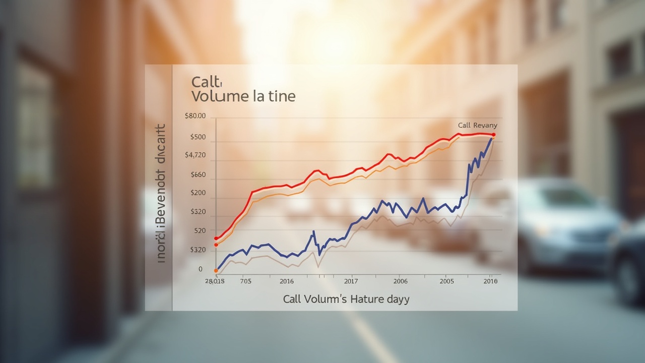 Graph showing call volume spike during heatwave days versus normal days, with revenue impact illustrated