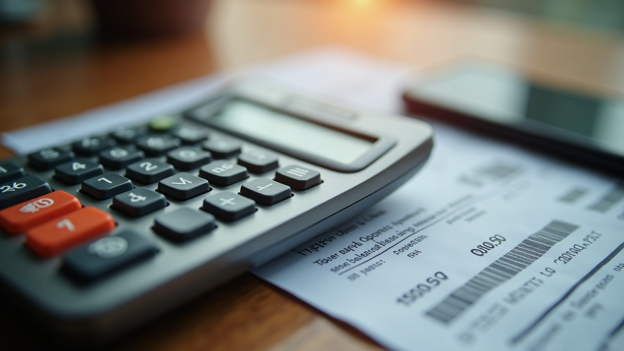 Calculator and phone showing missed calls with dollar amounts representing lost revenue