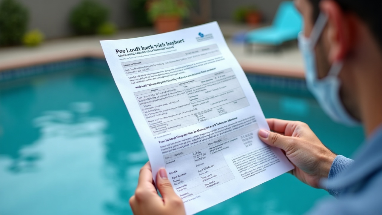 Sample monthly pool service report showing detailed work completed, illustrating value documentation