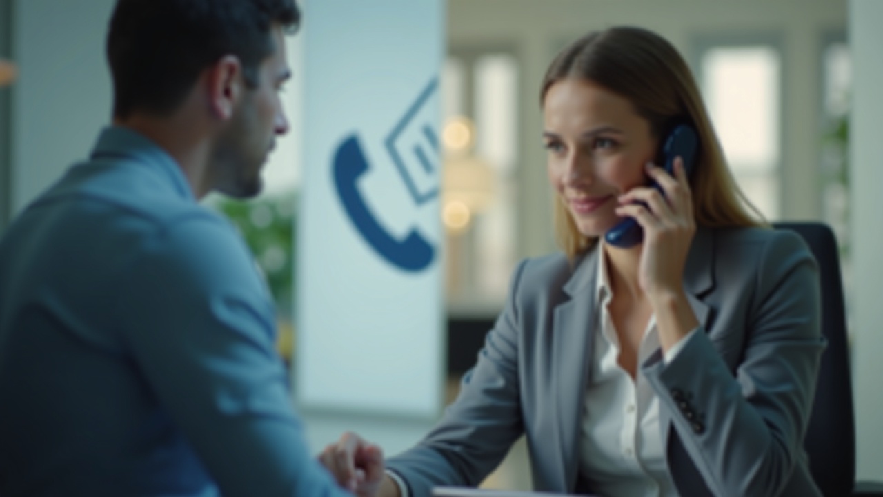 Split-screen comparison showing a missed call going to voicemail on one side, and a professional office team member answering a call on the other side