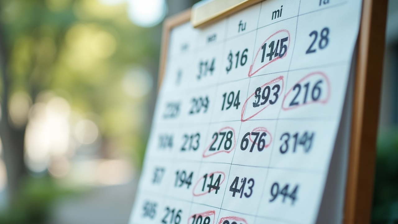 A calendar showing recurring tree maintenance appointments marked across multiple years, with dollar values increasing over time to illustrate customer lifetime value